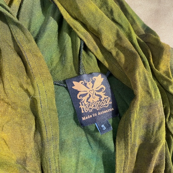 Asymmetrical Green Lace-Up Dress - Picture 4 of 4